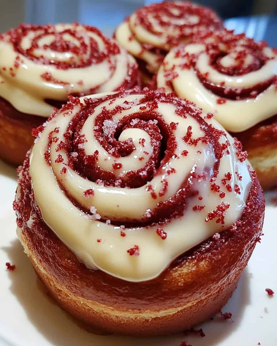 Irresistible Red Velvet Cinnamon Rolls