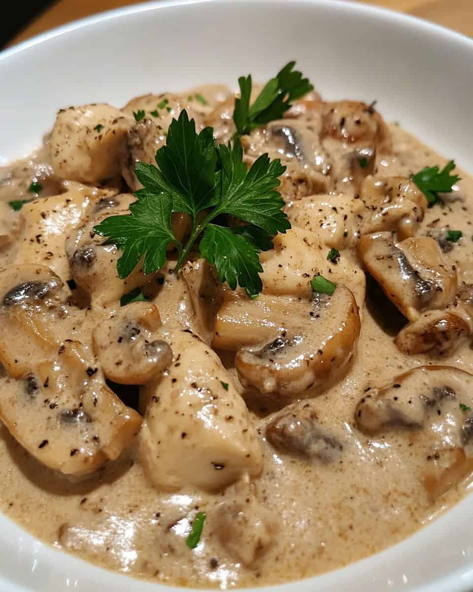 Creamy Chicken Mushroom Stroganoff