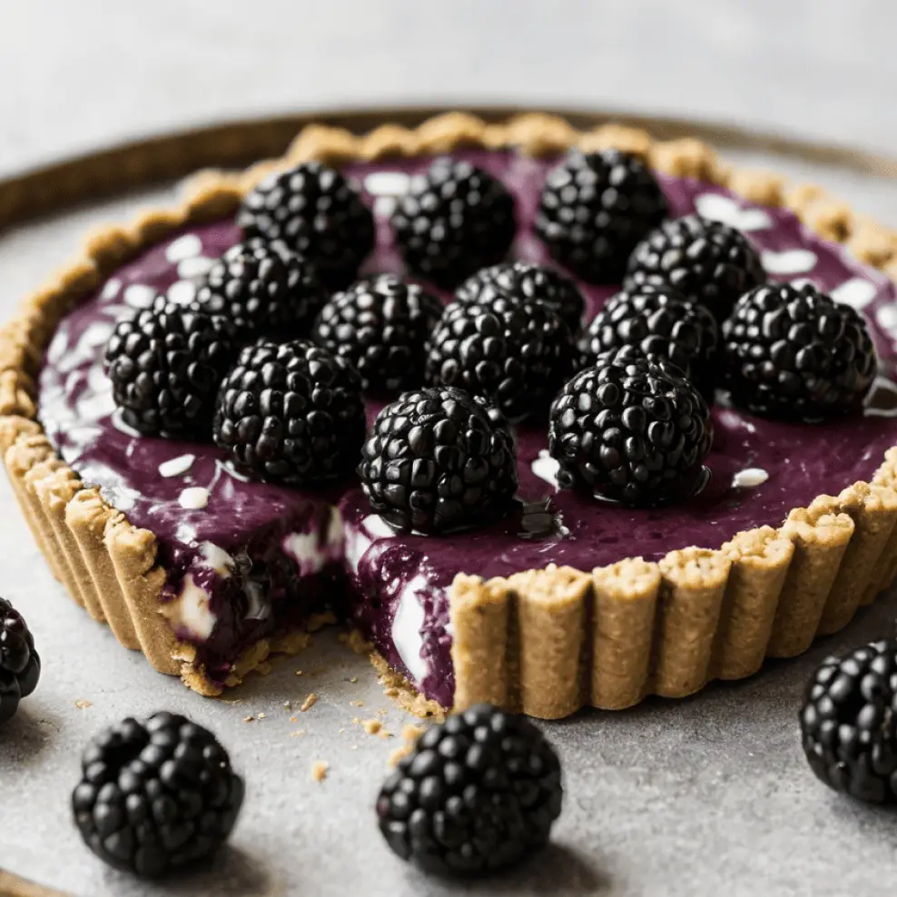 No-Bake Blackberry Cream Tart