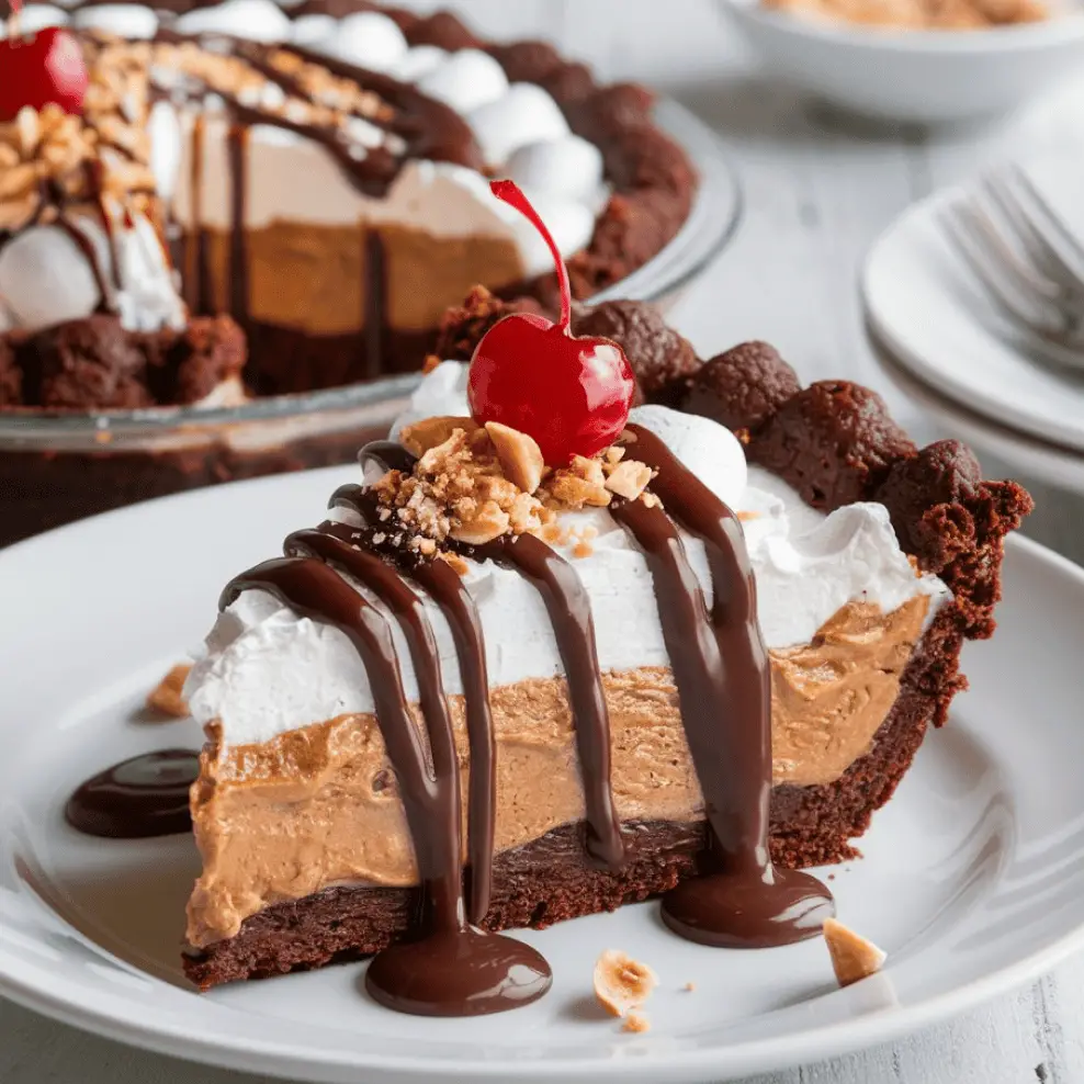 Chocolate Fluffernutter Pie