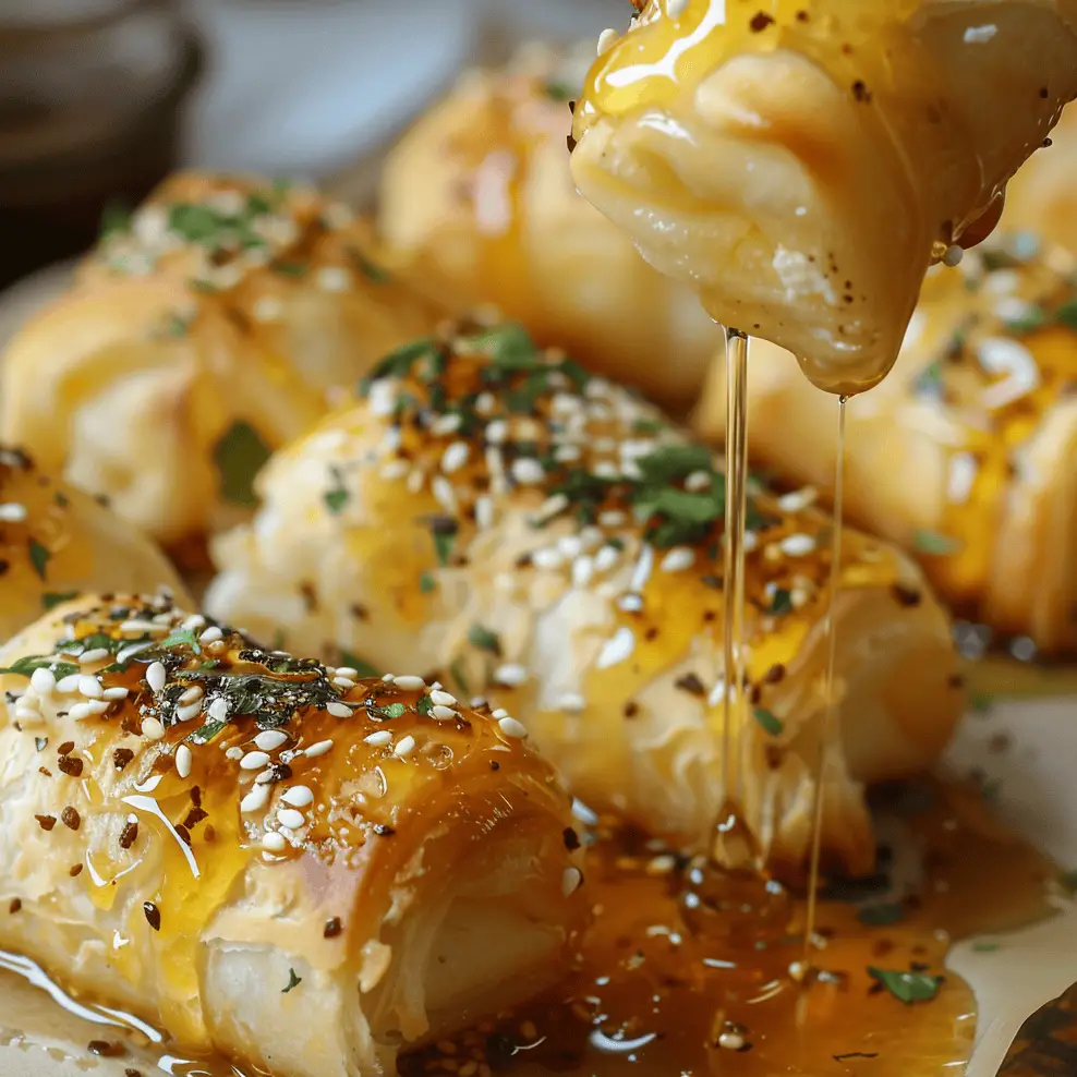 Crispy Feta Rolls with Honey Drizzle