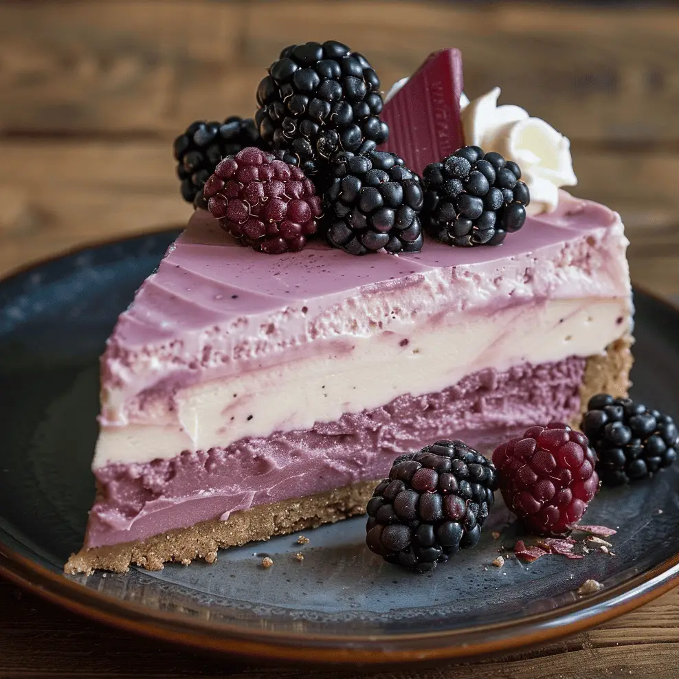 Elegant White Chocolate Blackberry Mousse Cheesecake: A Decadent Delight