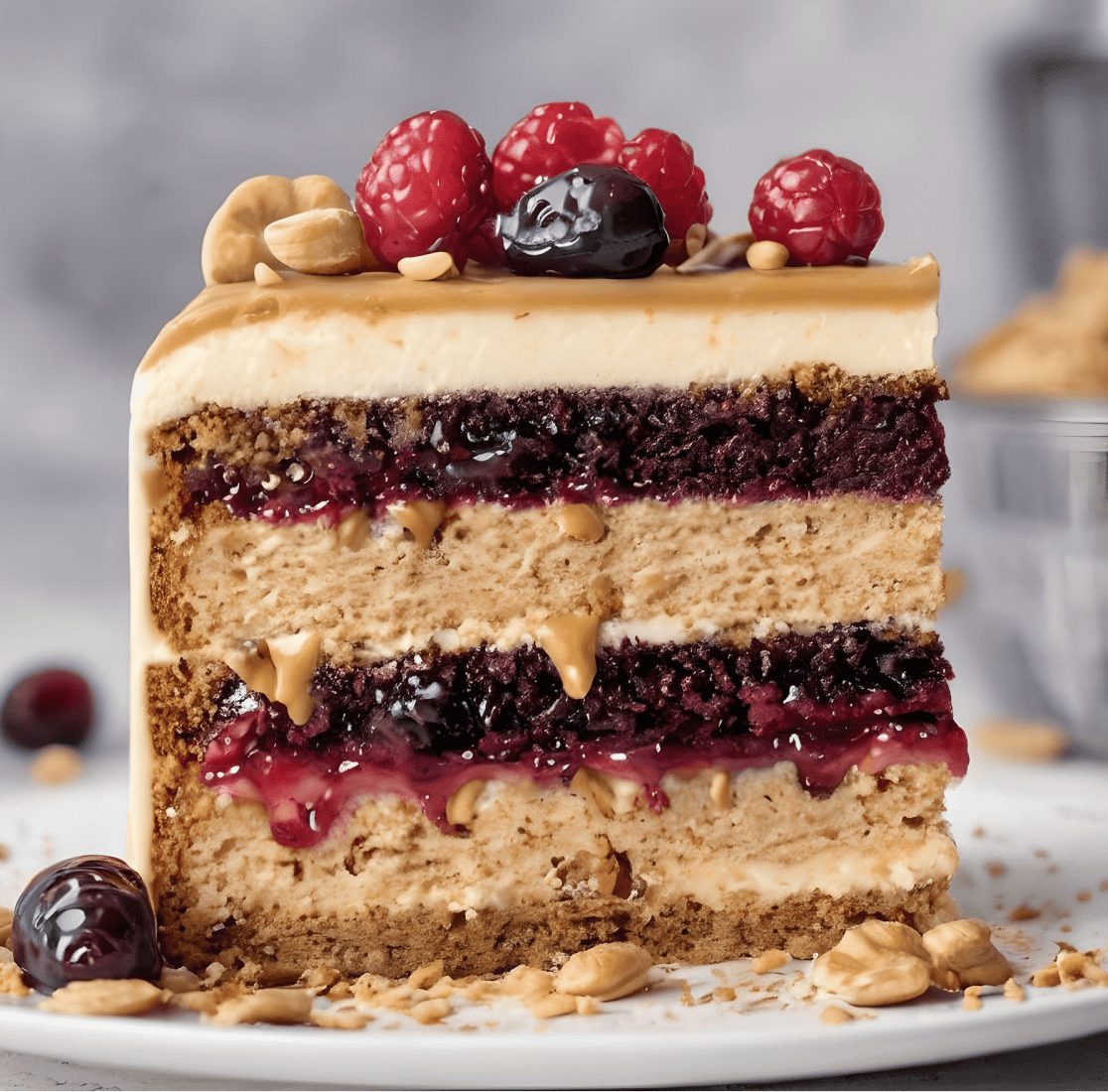 Peanut Butter and Jelly Layer Cake