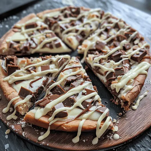 Triple Chocolate Dessert Pizza