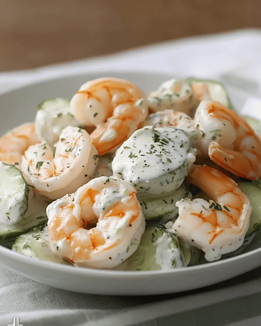 Creamy Cucumber Shrimp Salad