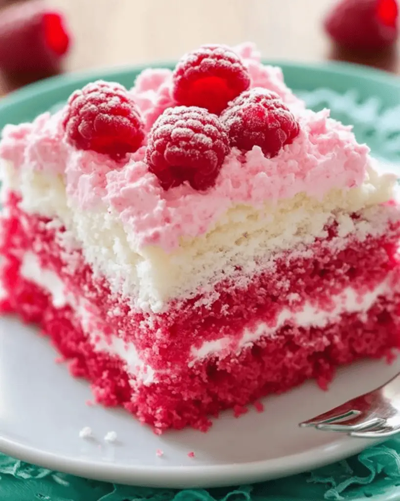 Raspberry Zinger Poke Cake
