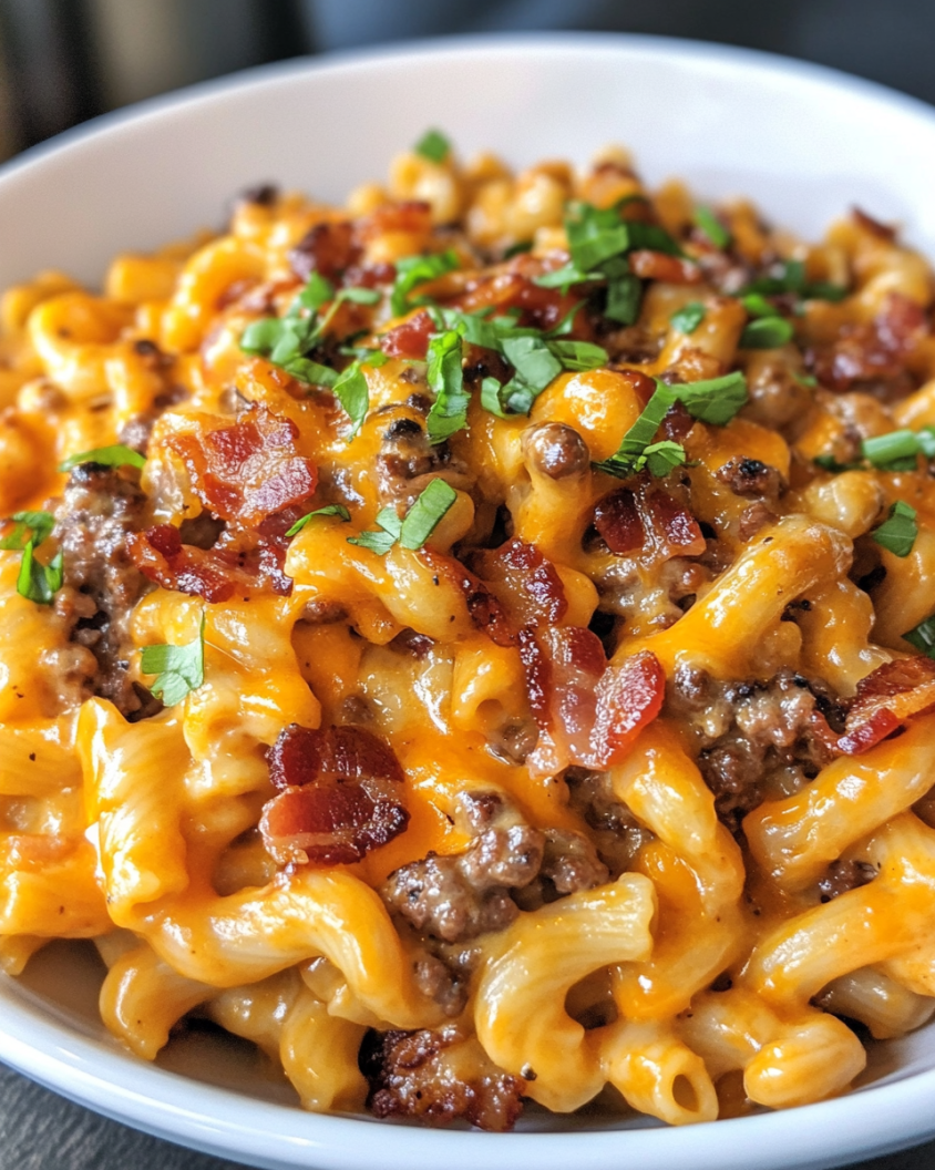 Loaded Bacon Cheeseburger Pasta
