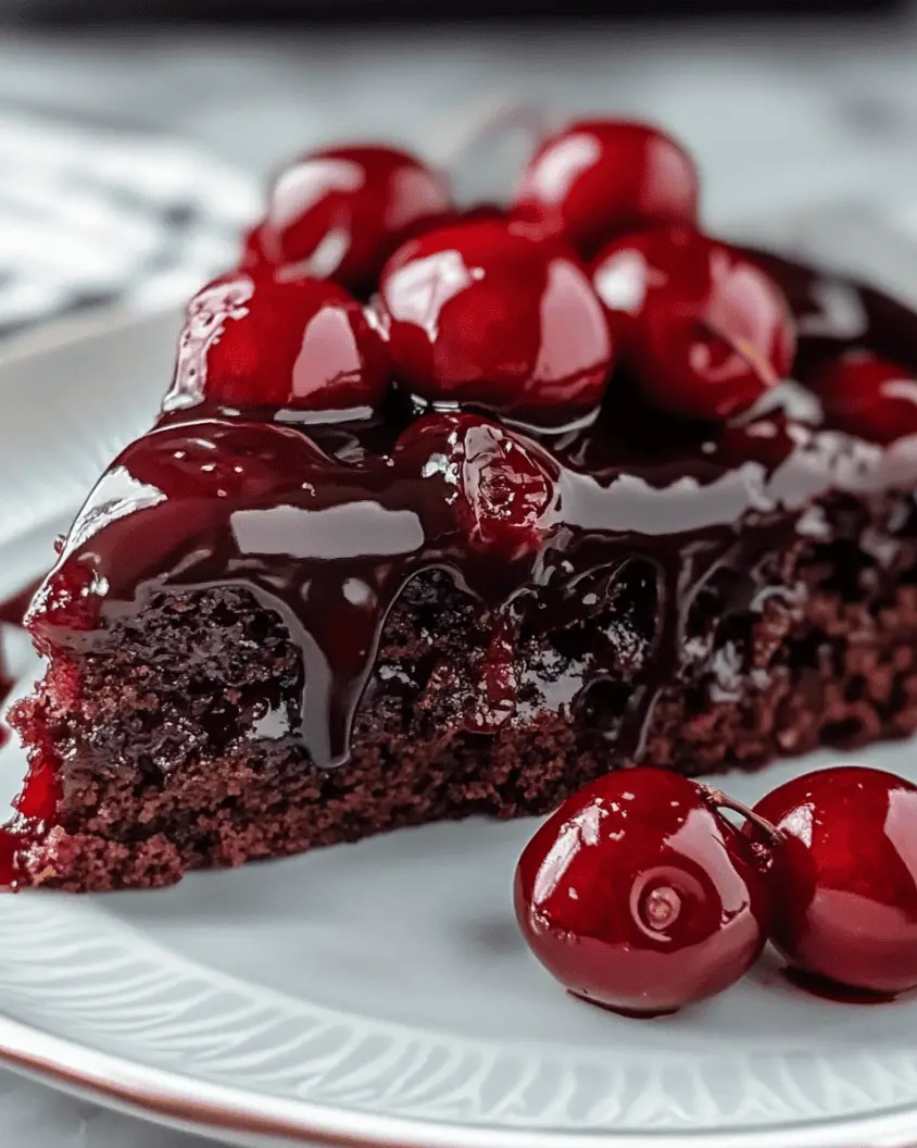 Chocolate Cherry Upside Down Cake
