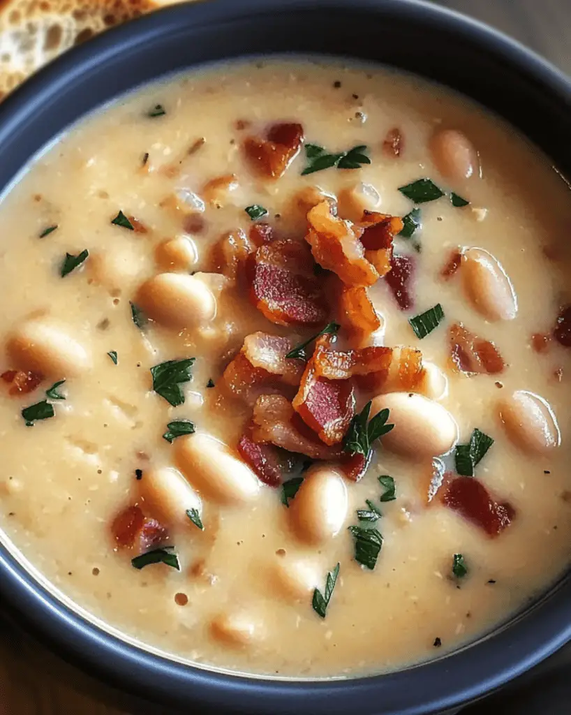 Creamy Bacon and White Bean Soup