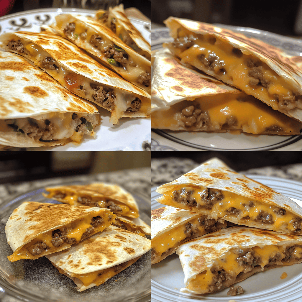 Delicious Cheeseburger Quesadillas Recipe