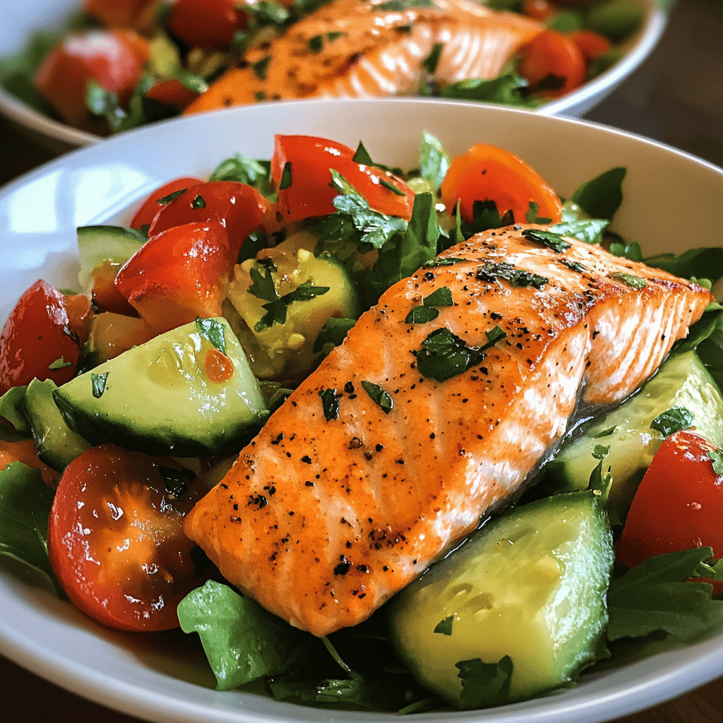 Delicious Air Fryer Salmon Salad Recipe