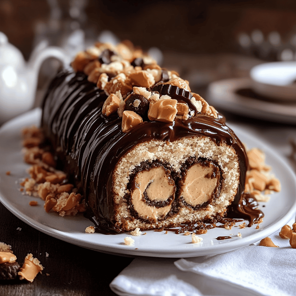 Easy Peanut Butter Cup Cake Roll