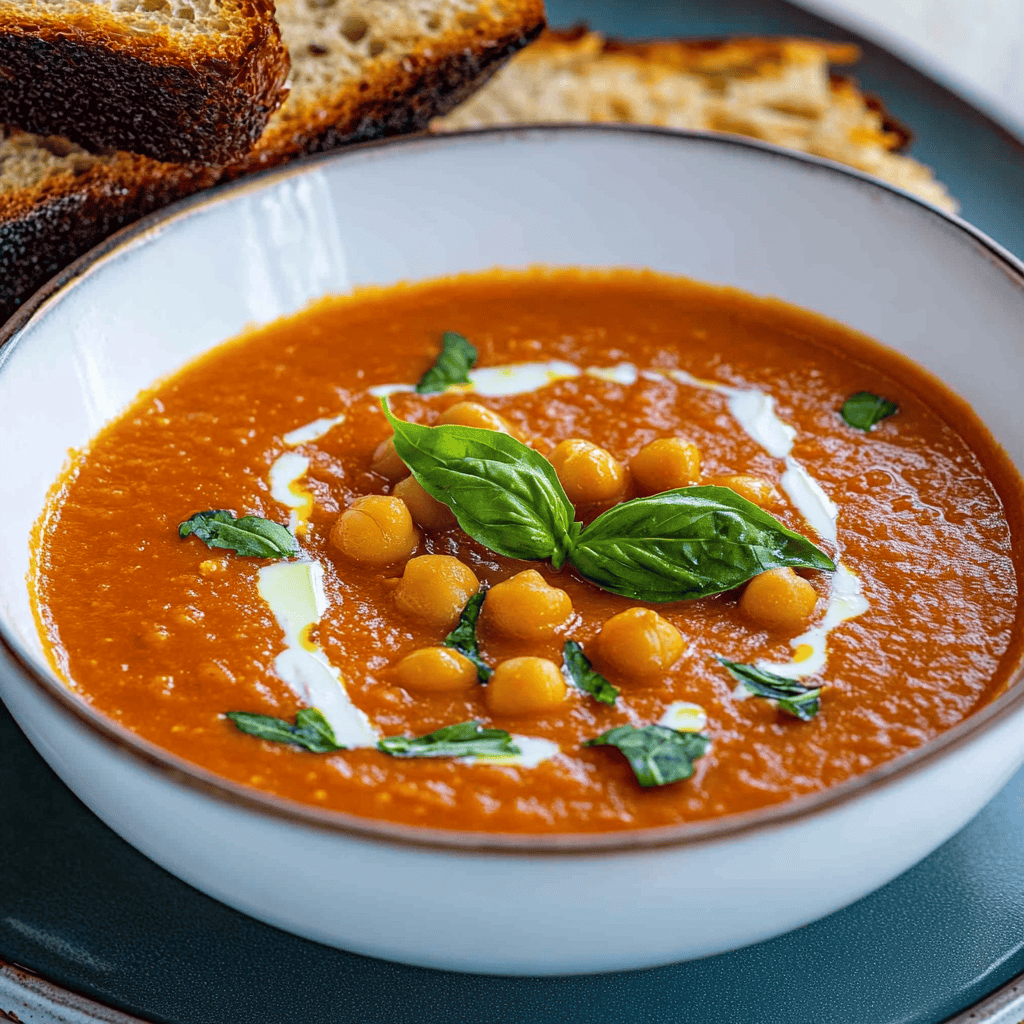 Tomato Soup with Chickpeas