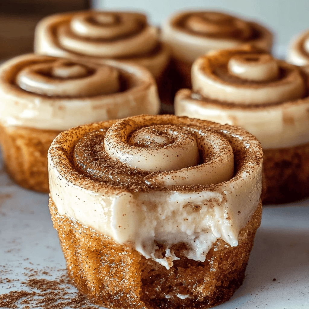 Mini Cinnamon Roll Cheesecakes Recipe