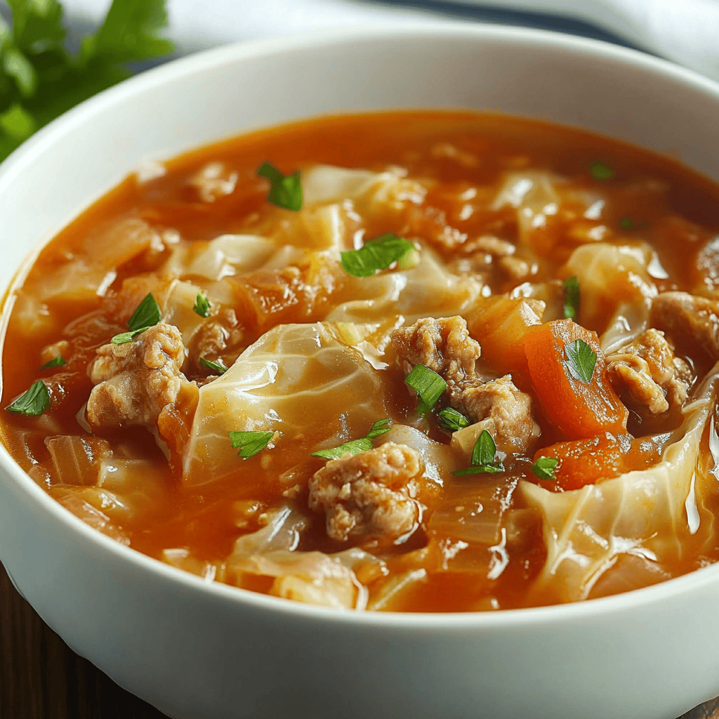 Easy Cabbage Roll Soup Recipe