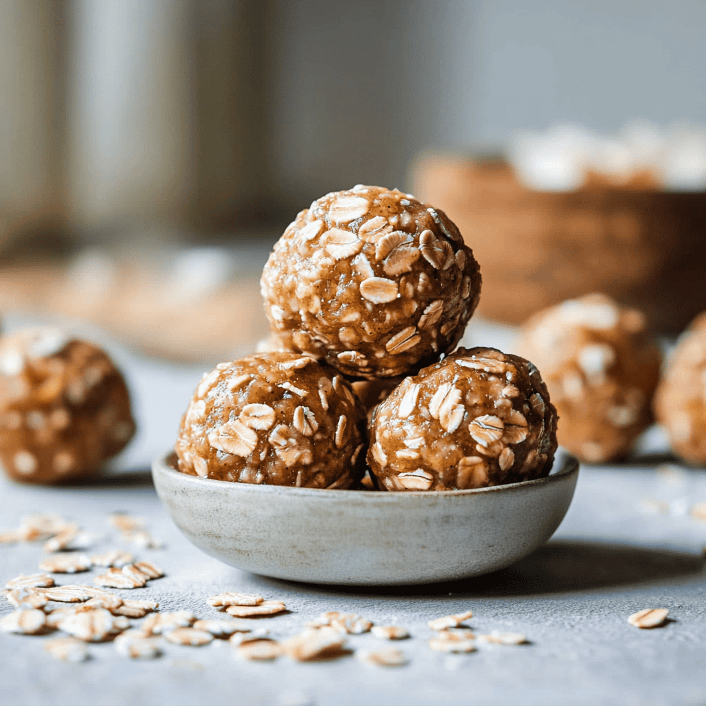 3 Ingredient Peanut Butter Oatmeal Balls