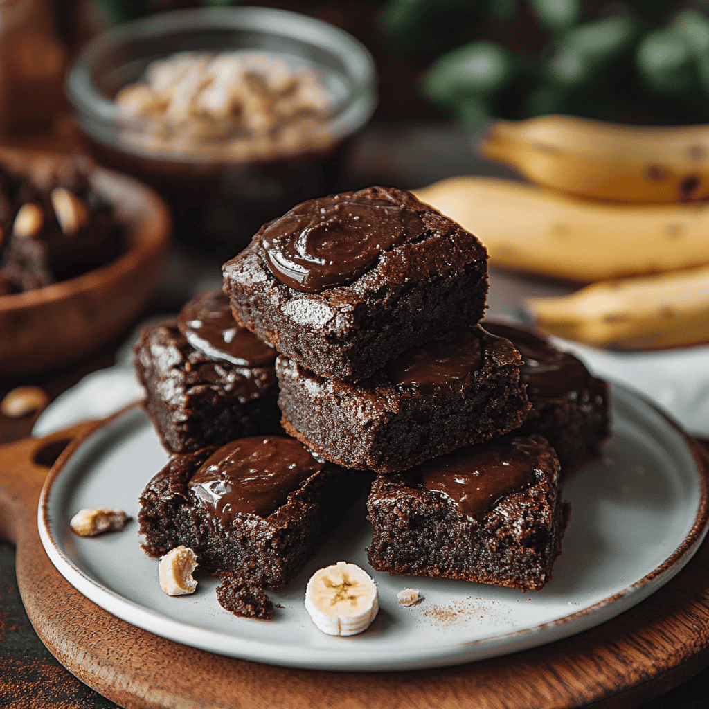 Banana Blender Brownie Bites