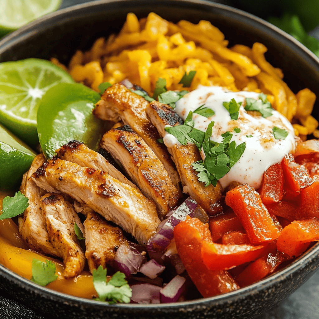 Healthy Chicken Fajita Bowls
