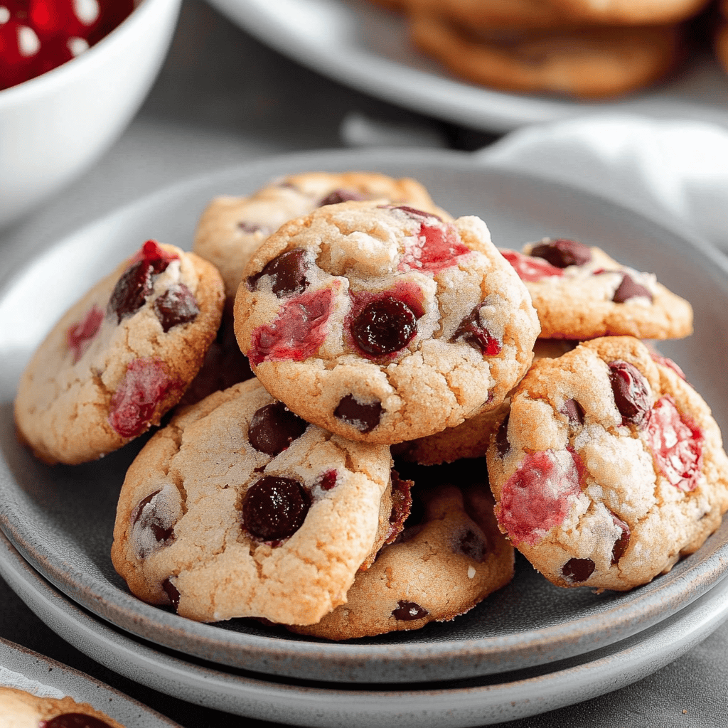 Cherry Chip Cookies (Gluten Free & Vegan)