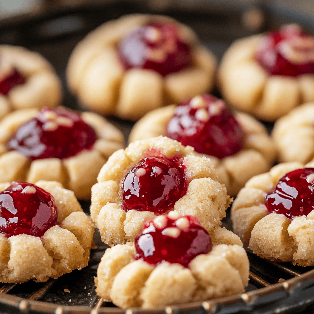 Raspberry Thumbprint Cookies (grain-free, gluten-free, dairy-free)