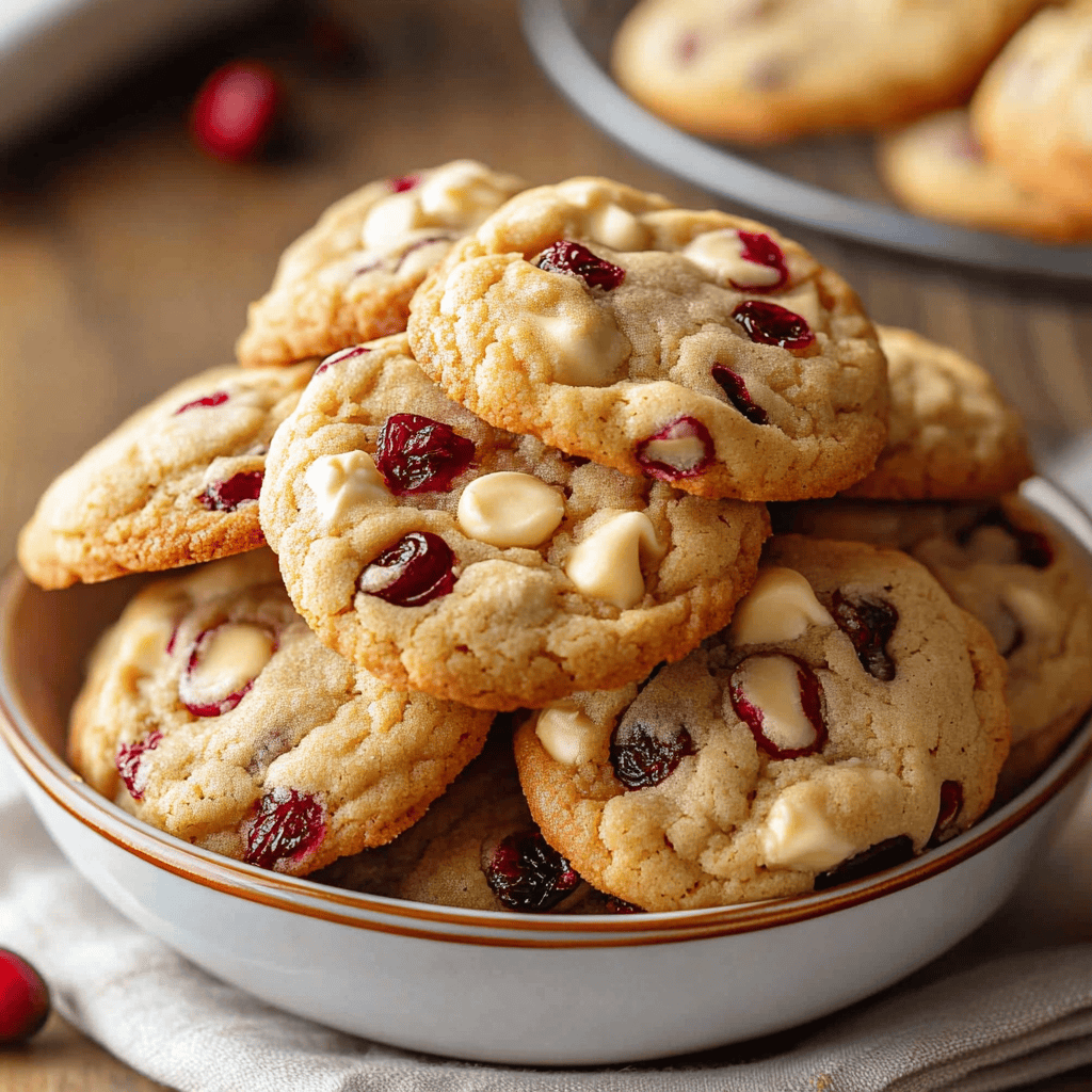 White Chocolate Cranberry Cookies Recipe