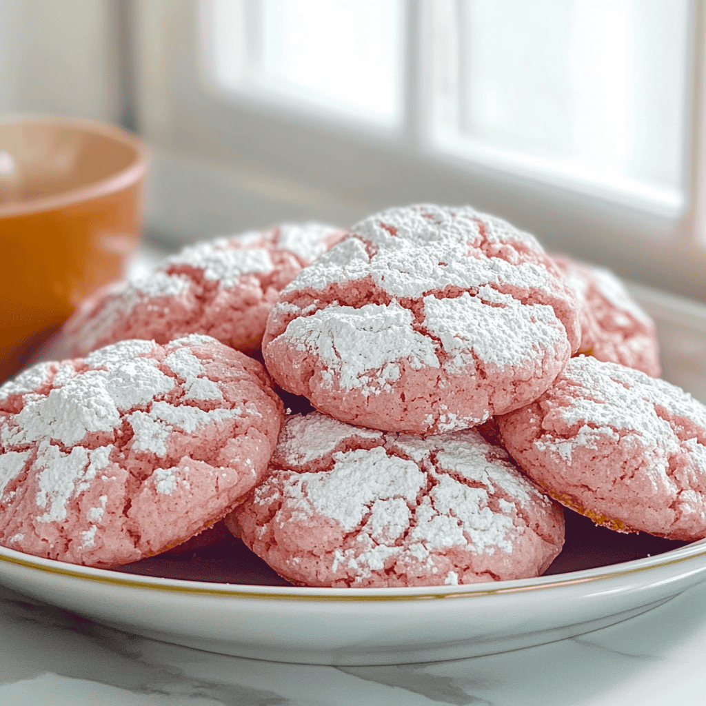 Delicious Pink Crinkle Cookies Recipe