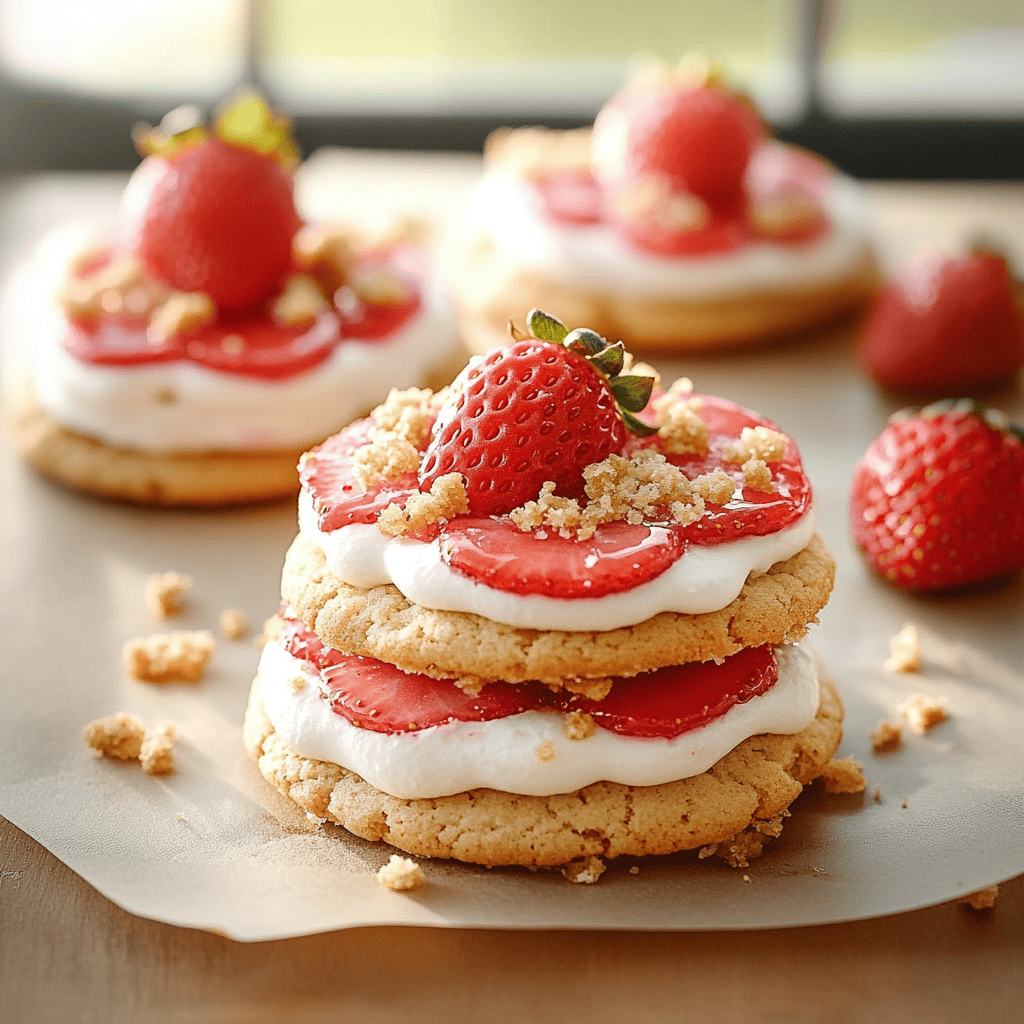 Strawberry Crunch Shortcake Cookies