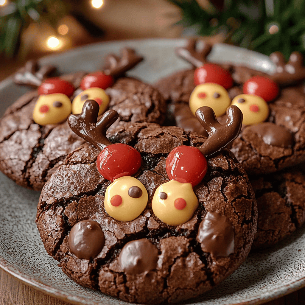 Reindeer Brownie Cookies