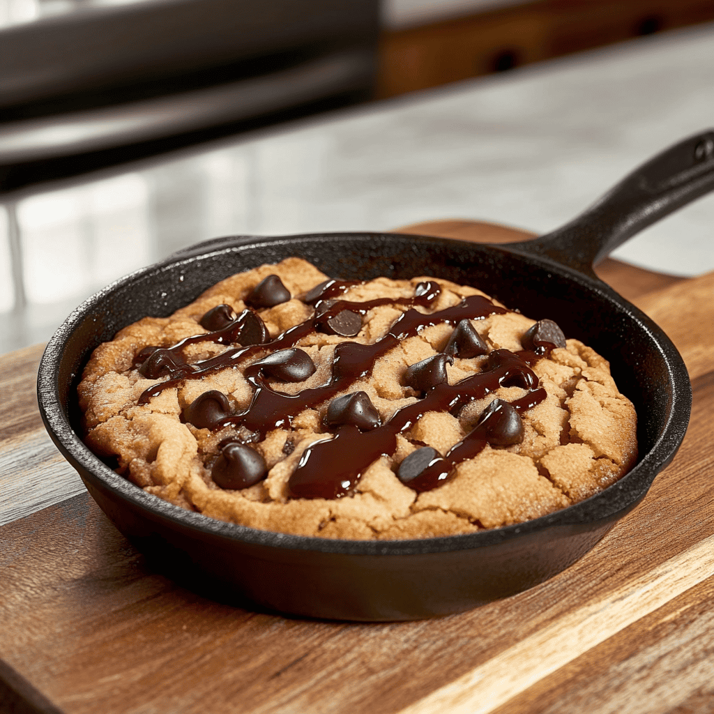 Easy Air Fryer Chocolate Chip Skillet Cookie Recipe