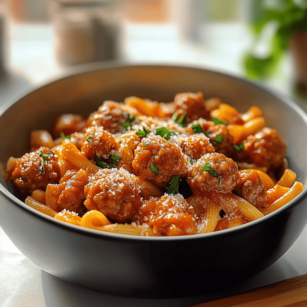 Delicious Meatball Pasta: Easy Recipe for Family Dinner