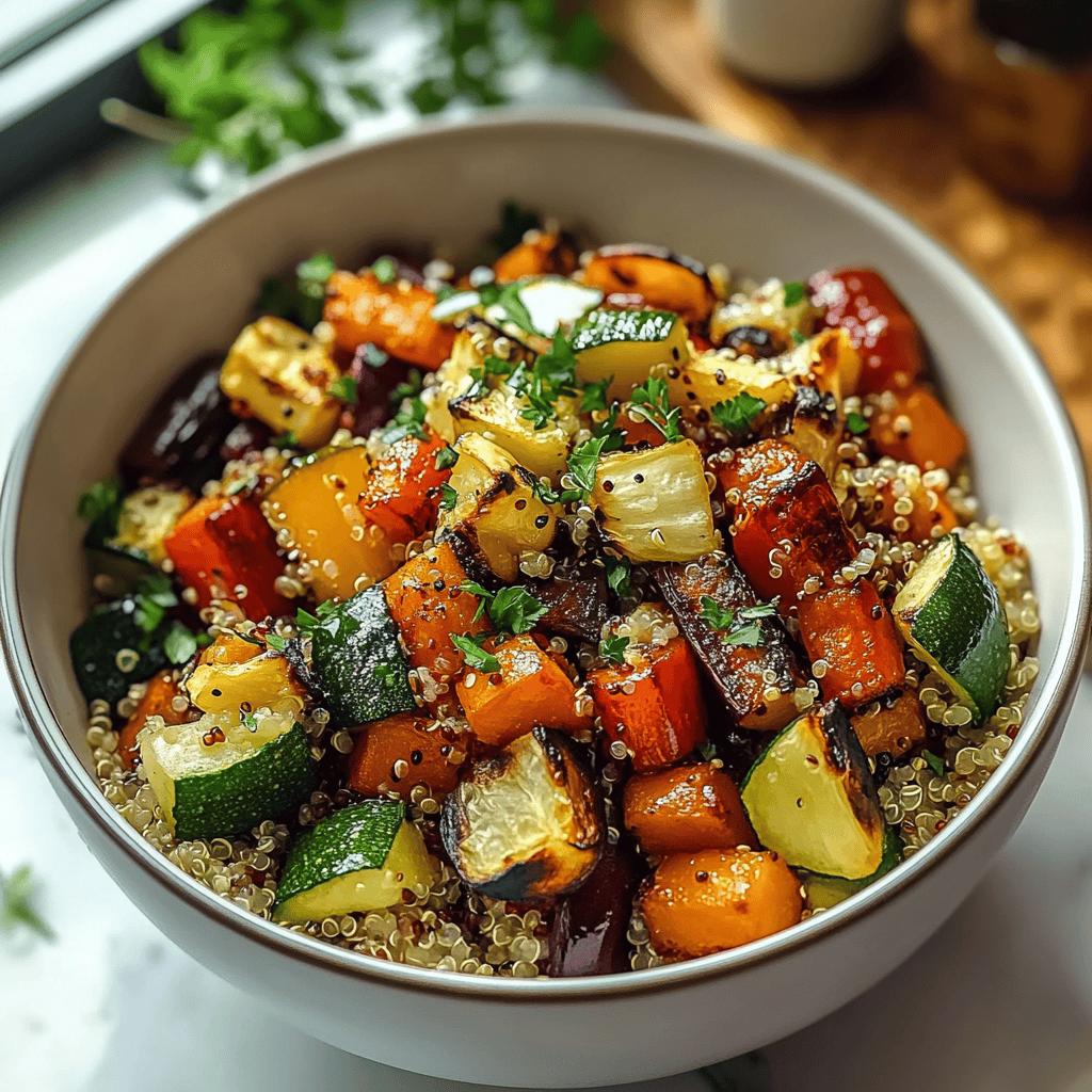 Delicious Roasted Vegetable Quinoa Bowl Recipe for Healthy Eating