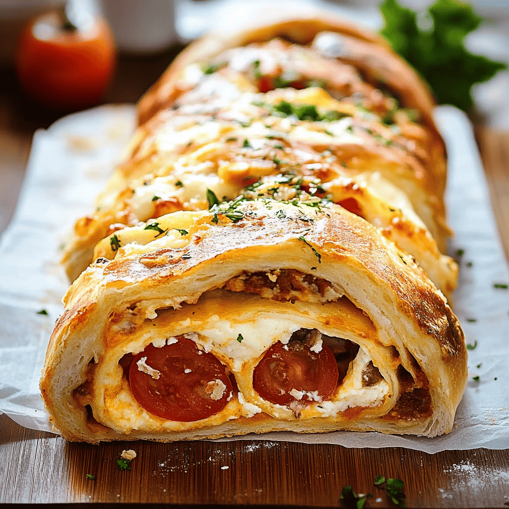 Easy Breakfast Stromboli