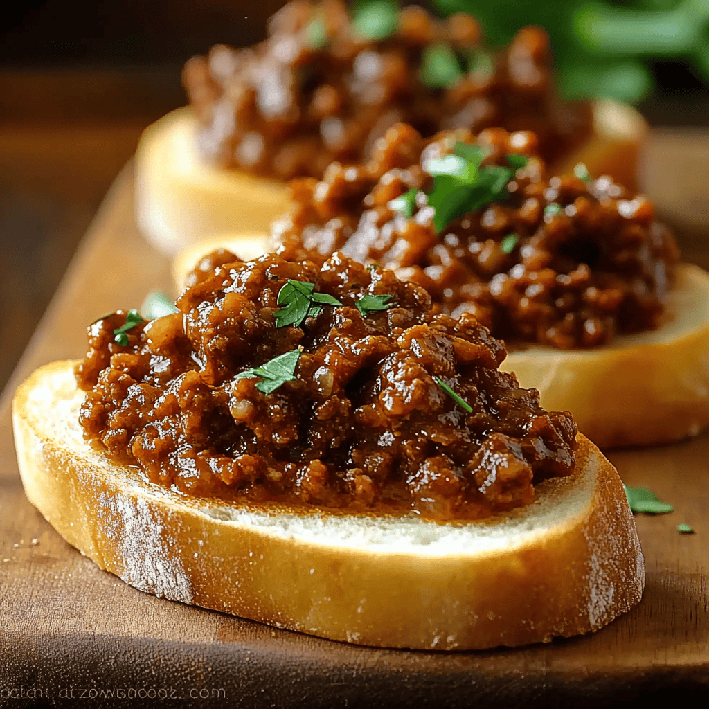 Open-Faced Garlic Toast Sloppy Joes