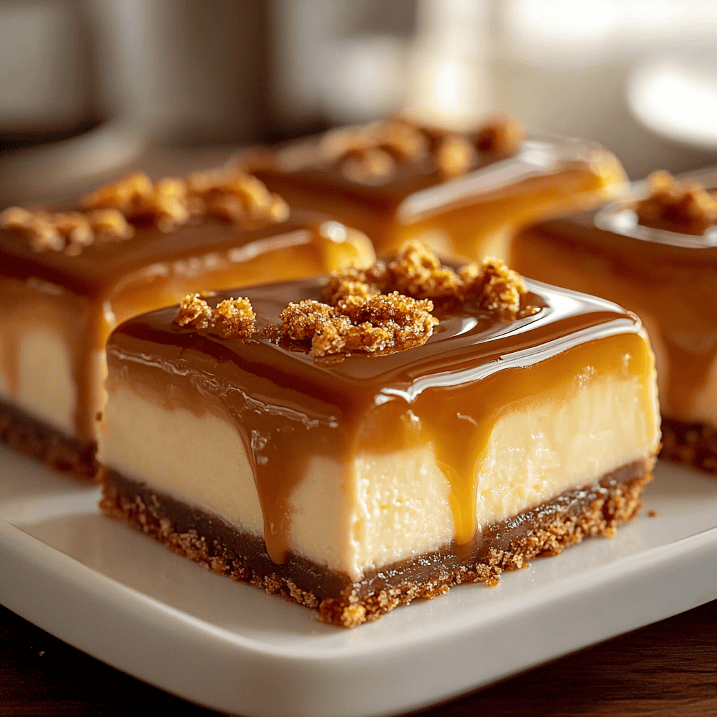 Decadent Caramel Cheesecake Bars Recipe