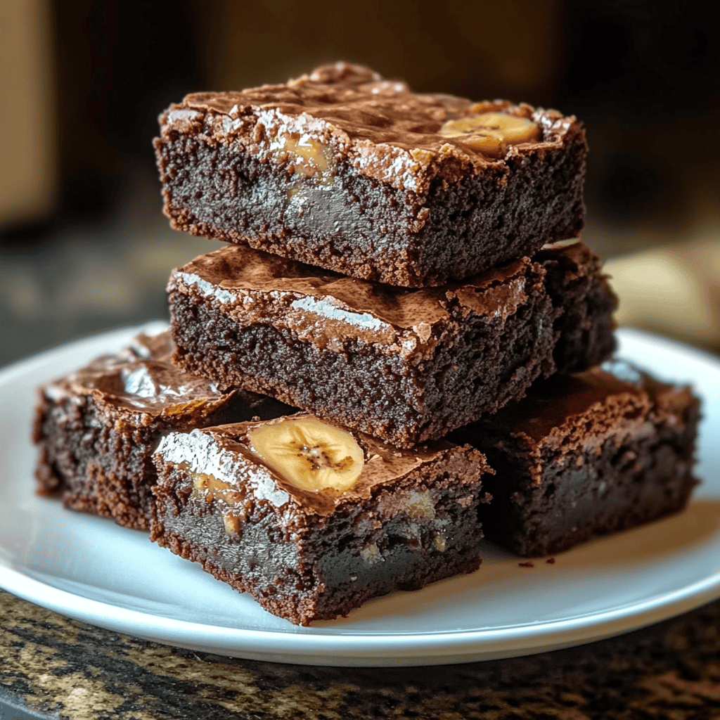 Easy Peanut Butter Banana Brownies