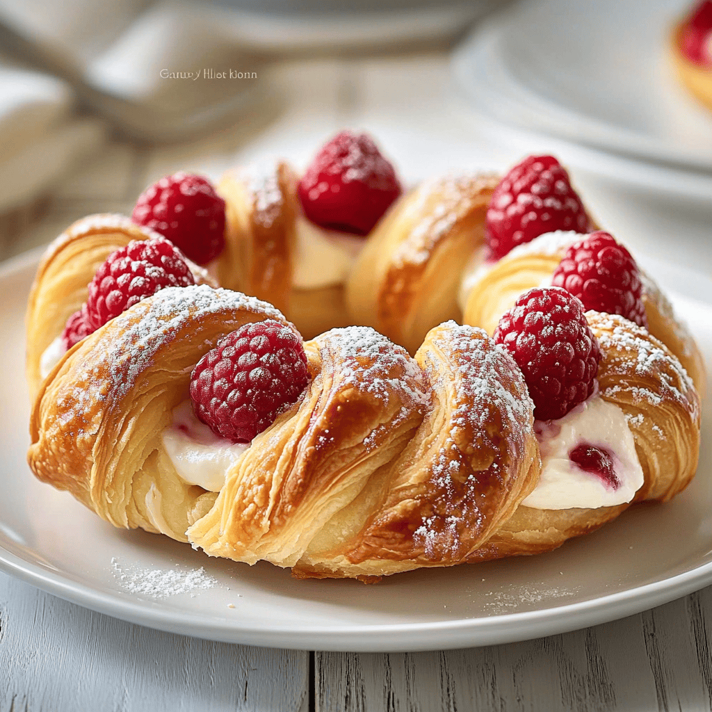 Raspberry Cream Cheese Crescent Ring