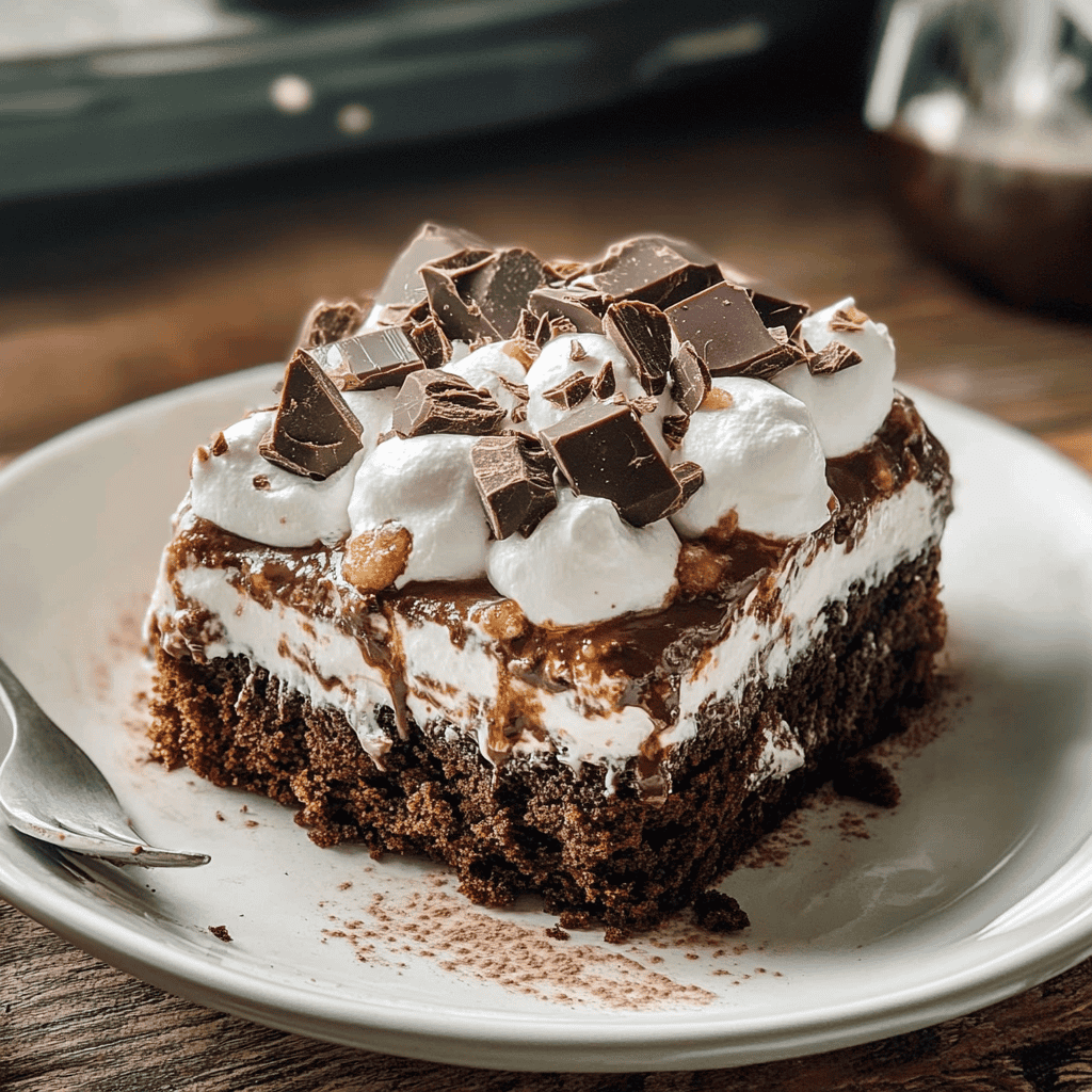 Indulgent Hot Chocolate Poke Cake Recipe