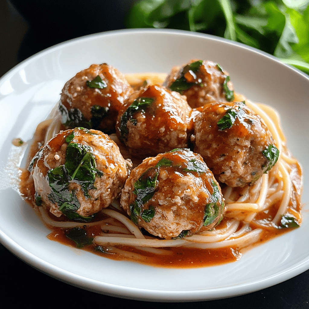 Easy Chicken Spinach Meatballs Recipe
