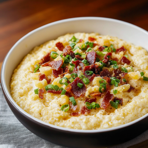 Loaded Slow-Cooker Grits – Creamy, Cheesy & Comforting