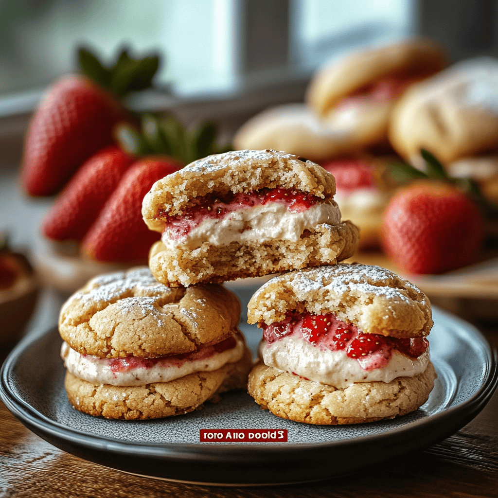 Strawberry Cheesecake Stuffed Cookies