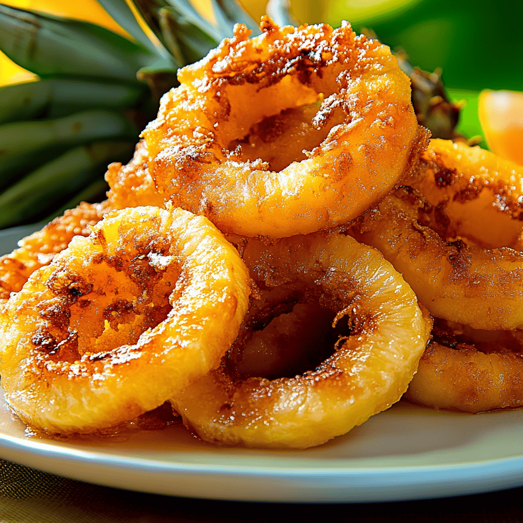Crispy Fried Pineapple Rings Recipe