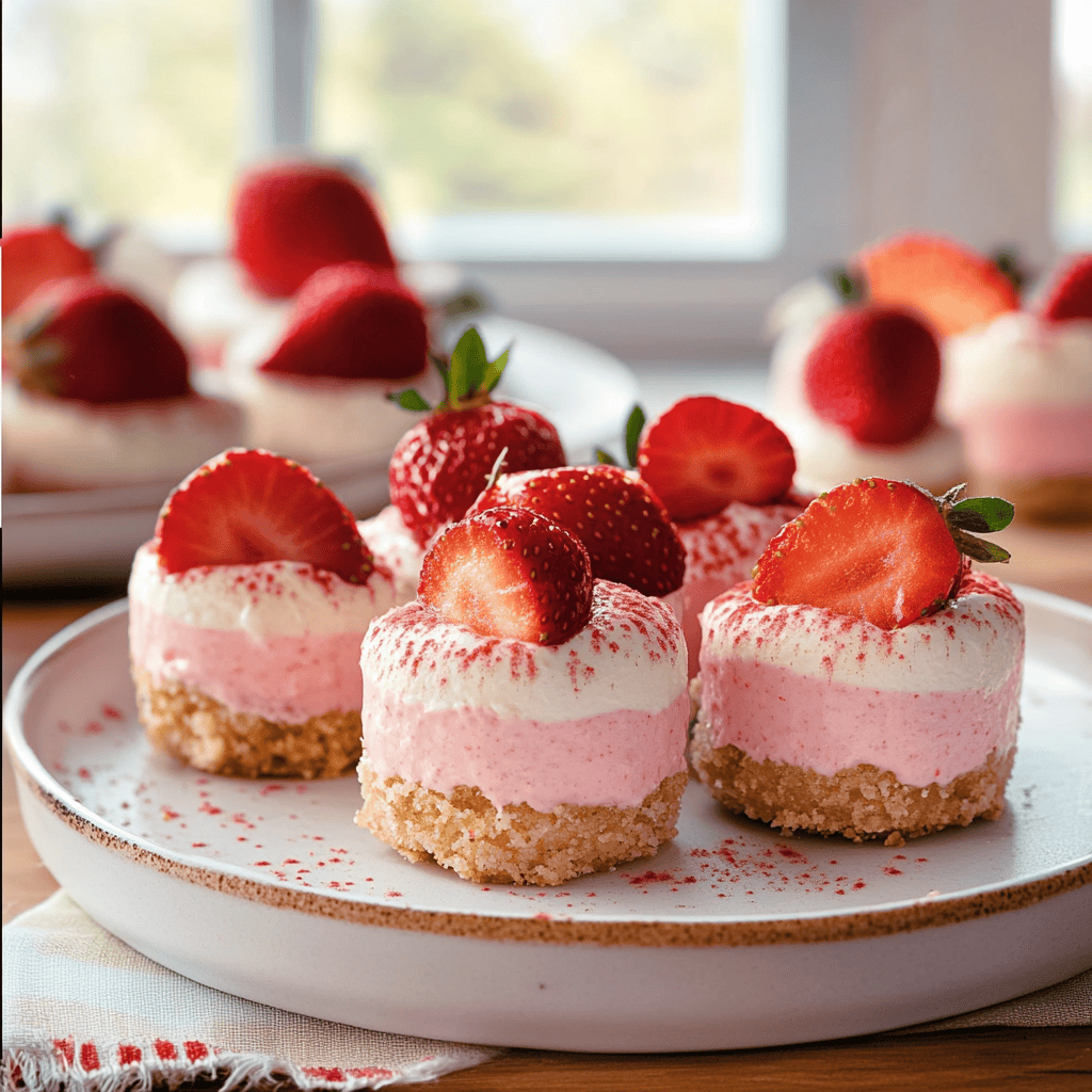 No-Bake Strawberry Cheesecake Bites