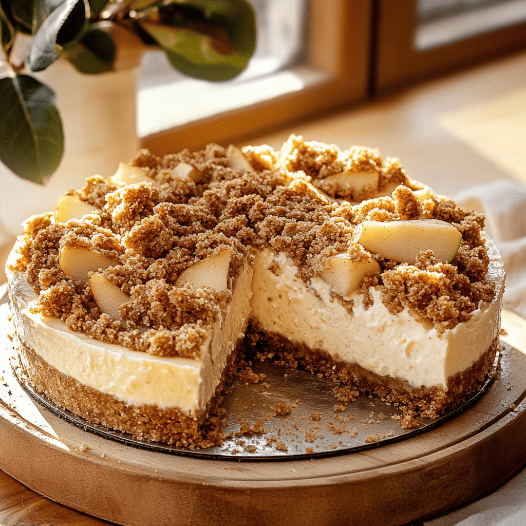 Delicious Apple Crumble Cheesecake Recipe