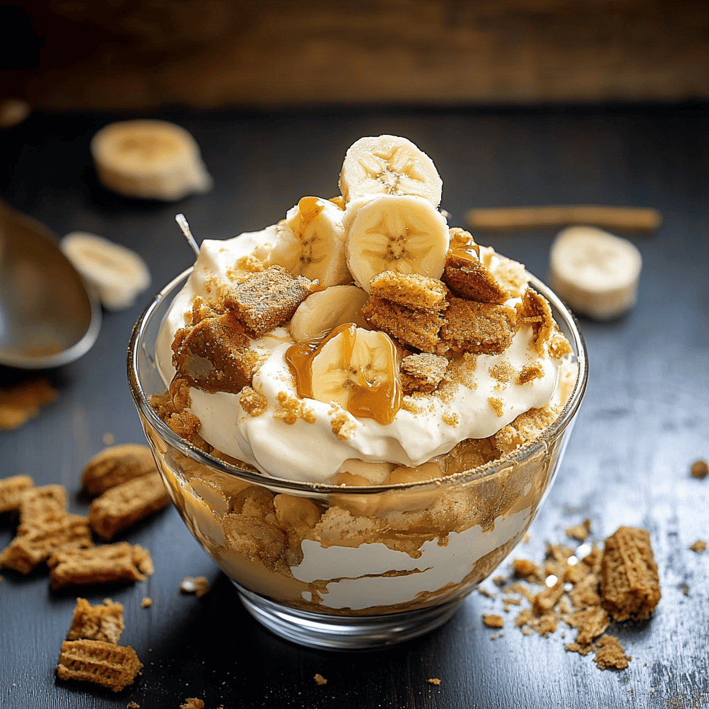 Creamy Biscoff Banana Pudding with Caramel Recipe