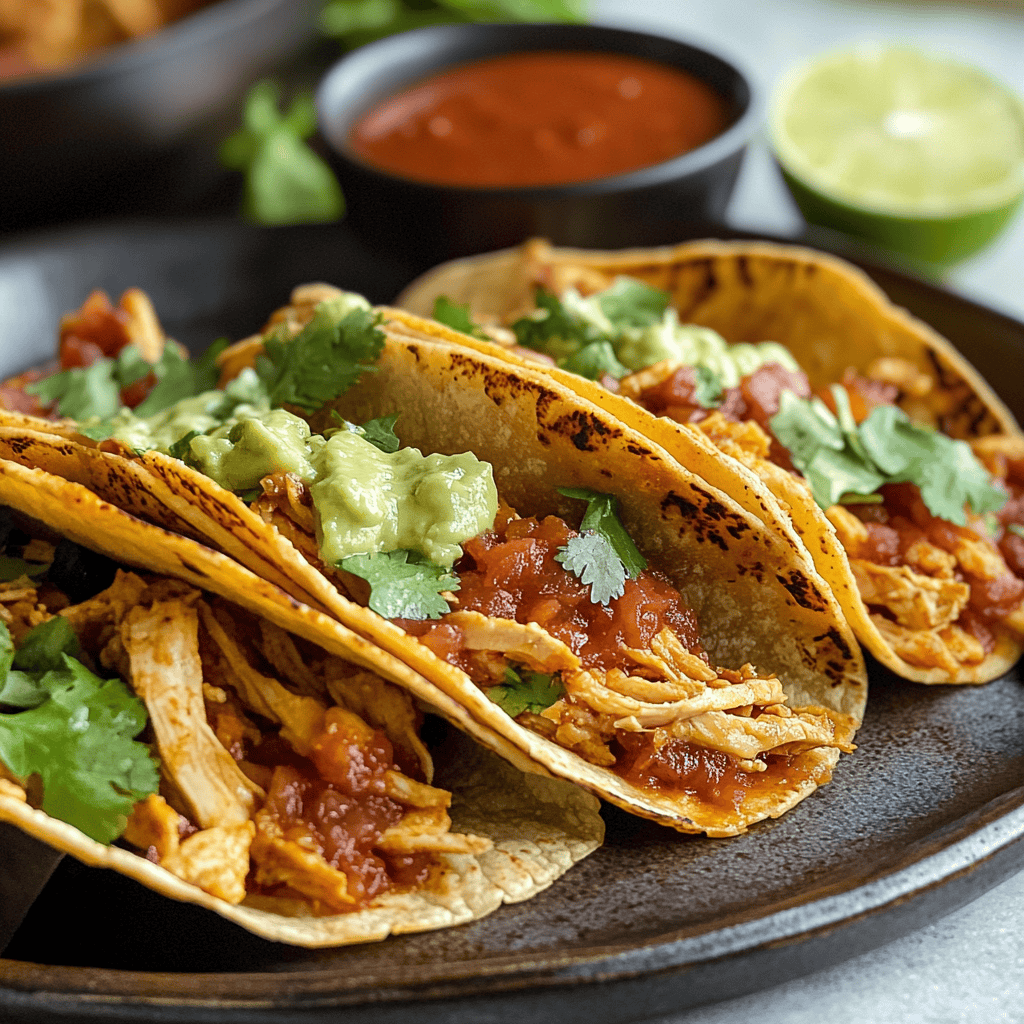 Crispy Shredded Chicken Tacos Recipe