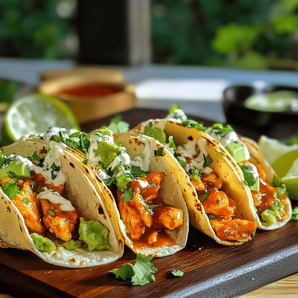 Sweet and Spicy Sriracha Chicken Tacos Recipe