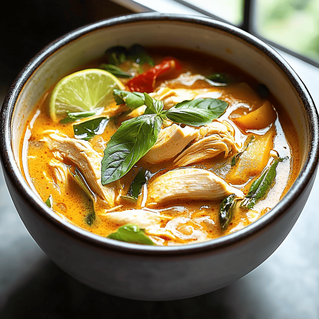 Easy Thai Chicken Curry Soup