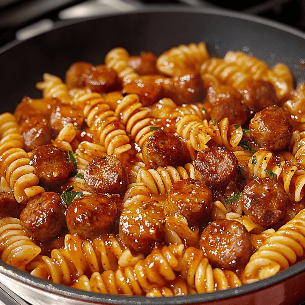 Quick One-Pot Bold Honey BBQ Sausage Pasta Recipe