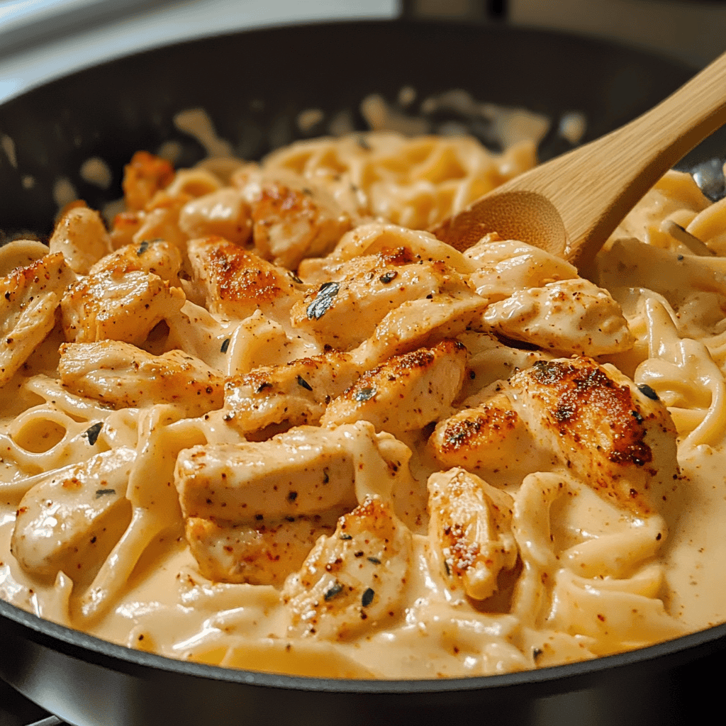 One-Pot Creamy Cajun Chicken Alfredo