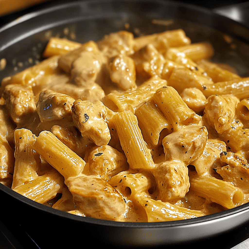Easy One-Pot Creamy Honey Garlic Chicken Rigatoni Recipe